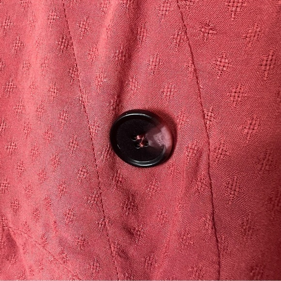 OXXO Burnt Orange Crepe Bell Sleeve Shirt Top Terra Rosa Coastal Cowgirl Sz Med - Picture 12 of 12